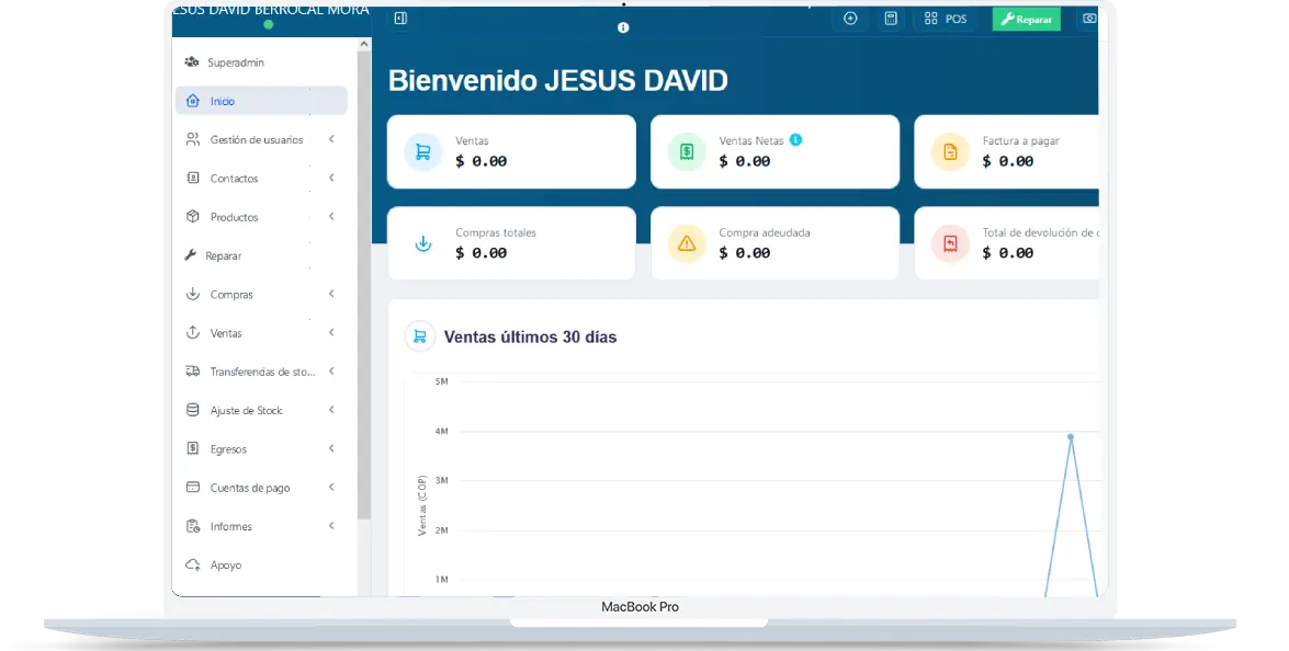 Descripción gráfica del sistema pos